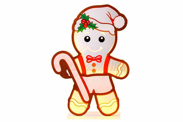 LED-Leuchte Cookie USB mehrfarbig Acryl 26 x 8 x 39 cm