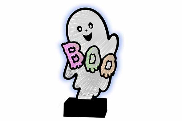 LED-Leuchte Ghost mehrfarbig Acryl 15 x 6 x 28 cm