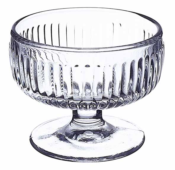 Tahiti ijscoupe, glas, Ø 10 cm, 230 ml, set van 6