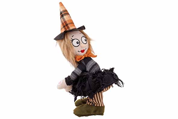 Hexe singing and dancing schwarz, 21 x 16,5 x 27 cm