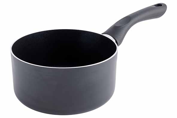 Essentials melkpan 16 cm, aluminium, mat zwart, 1,45 l