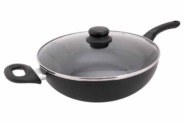 Essentials wok Ø 30 cm met deksel pfas vrij alle vuren incl. inductie