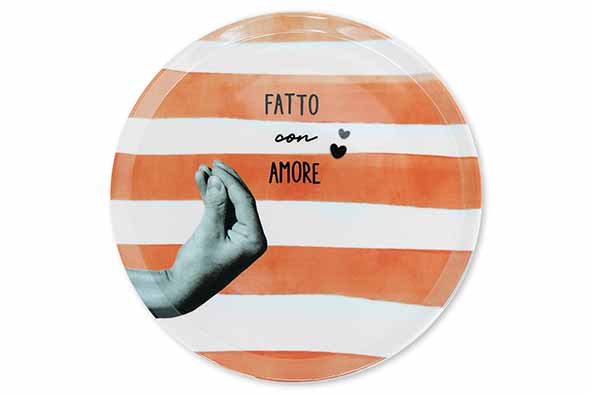 Atina pizzabord Ø 32,5 cm terracotta