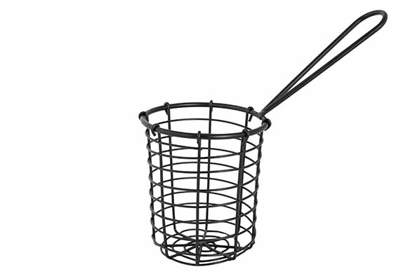 metal fry basket black Ø 8 cm