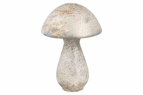 Pilz Antique Matt Grau, Glas, 14,5 x 14,5 x 20 cm