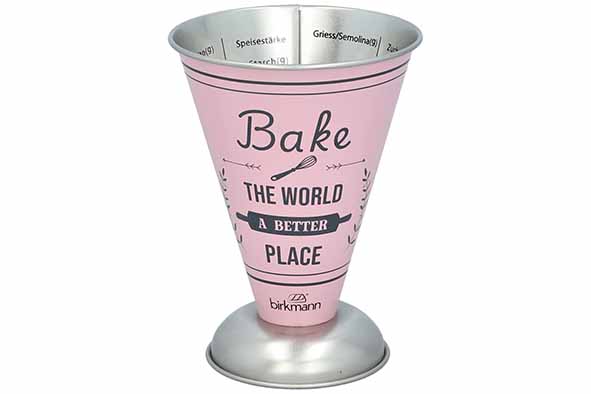 Colour Kitchen maatbeker tinnen pastelroze Ø 11 cm, h 14,5 cm