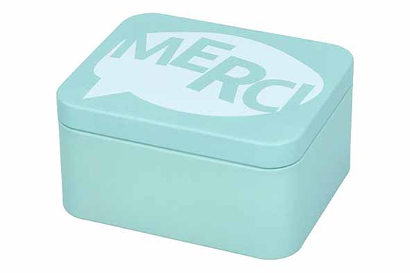Colour Kitchen cadeaudoos Seagrass Green, 12 x 10 x 6,2 cm, blik