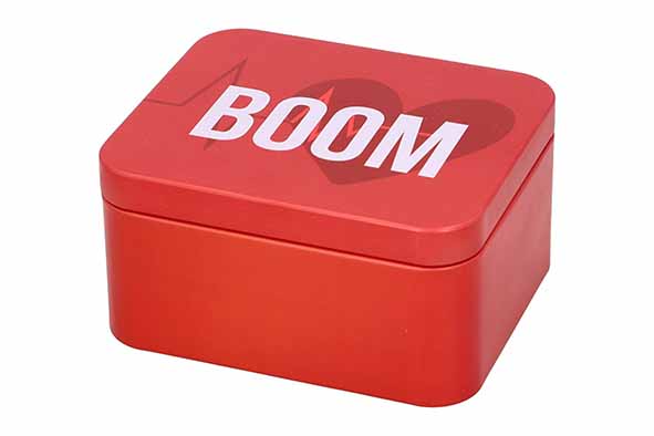 Colour Kitchen cadeaudoos Cherry Red, 12,3 x 10,4 x 6 cm, blik