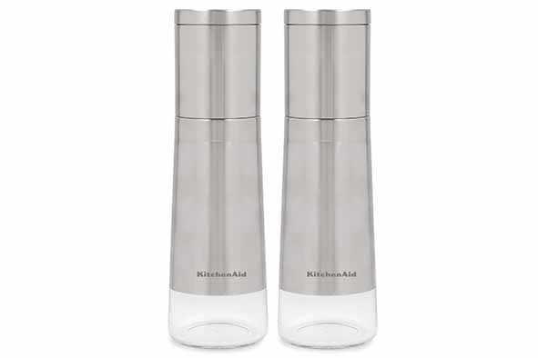 Pepper and salt set stainless steel, grey