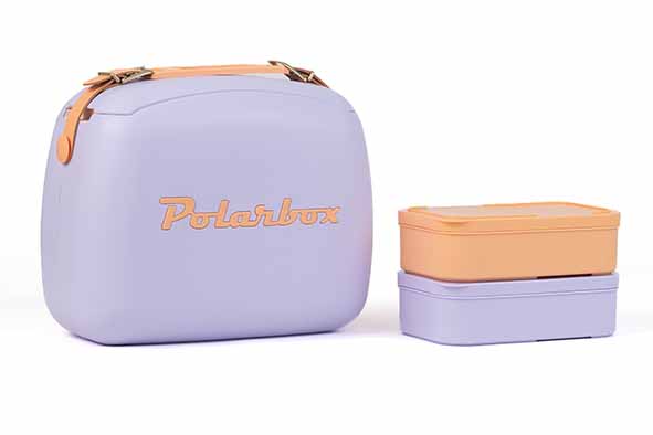 Coolerbag 6 l violet met 2 lunchboxen