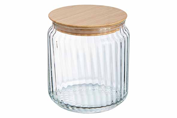 Nova Jar voorraadpot 0,75 l Ø 10,5 x 11,7 cm bamboe deksel