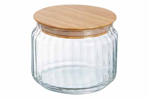 Nova Jar voorraadpot 0,50 l Ø 10,5 x 8,6 cm met bamboe deksel