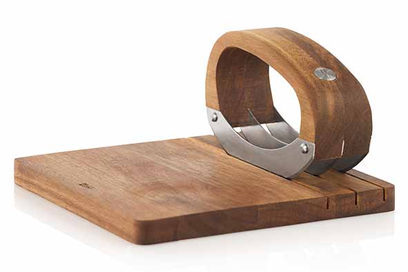 Kruidenhakker acacia met snijplank 7,2 x 19 x 19 cm