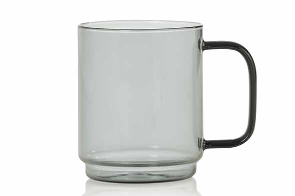 Impact mug grey, 50 cl, borosilicate glass, Ø 9 cm, 10.8 cm high