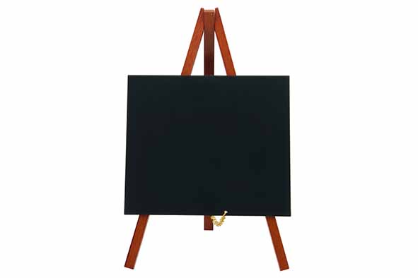 Mini Easel Kreidetafel Mahagoni, inkl. Chalkmarker, 24,4 x 15 x 13,5 cm