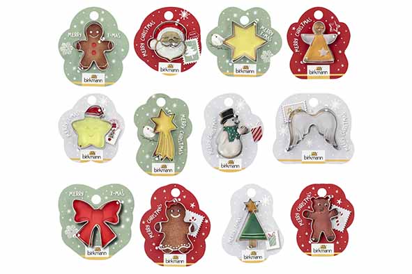 Set van 120 koekjesvormen Christmas, roestvrij staal