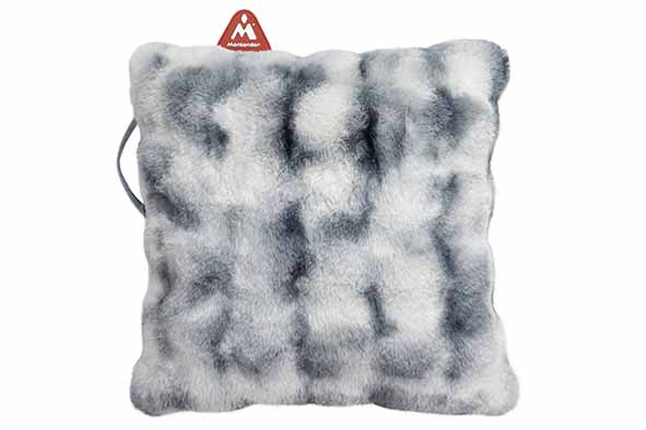 Montandor Kissen Furry grau mit Heat Pad Pouch, 45,1 x 43 x 16 cm