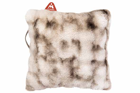 Montandor kussen Furry taupe met heat pad pouch, 45 x 43 x 15,5 cm
