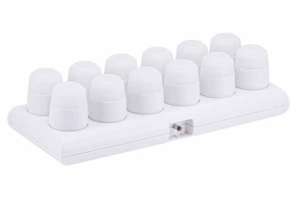 Set van 12 led theelichtjes warm wit, oplaadbaar met afstandsbediening
