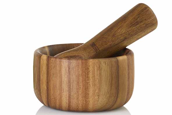 Tarú Evo mortier en stamper acacia Ø 11 x 6 cm