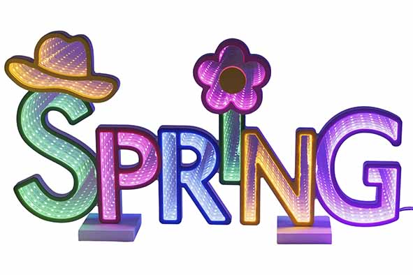 LED-Leuchte Infinity Spring USB mehrfarbig 43 x 5 x 22 cm Acryl