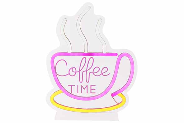 LED-Leuchte Infinity Coffe Cup USB mehrfarbig Acryl 22 x 5 x 28 cm