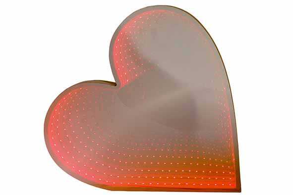 LED-Leuchte Infinity Heart USB rot Acryl 30 x 4 x 30 cm