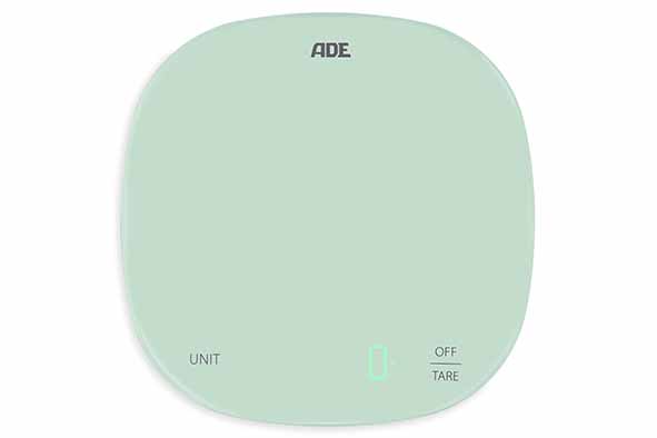 Digitale keukenweegschaal mint 18 x 18 cm, tot 10 kg, incl. 2x AAA