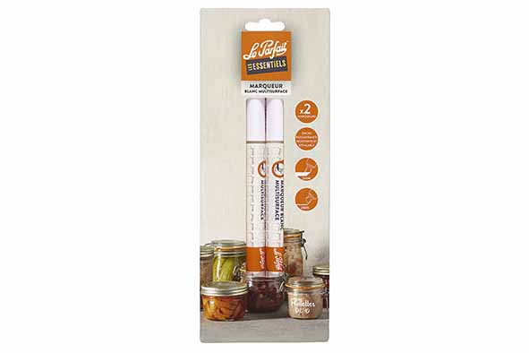 Les Essentiels markeerstift wit, set van 2