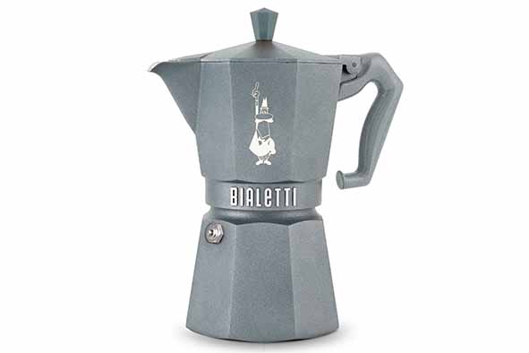 Moka Exclusive cafetière, 6 tasses, aluminium, gris