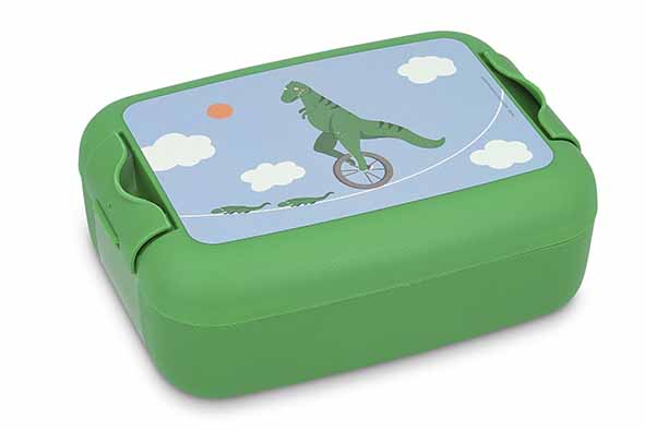 Amuse Lunchbox T-Ricky T-Rex, 17 x 12,5 x 6 cm, Kunststoff, Grün