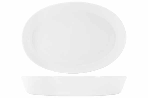 Essentials ovale ovenschaal 38 x 26 x 6,5 cm, wit, 3,15 l