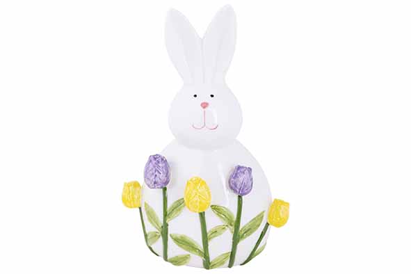 Kaninchen Tulips weiß 16 x 12 x 24 cm Porzellan