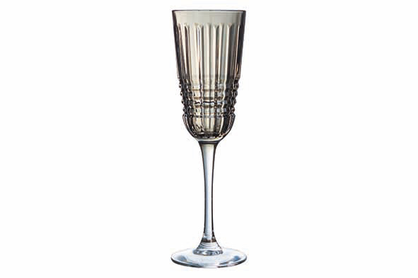 Rendez-Vous Brume champagneglas 17 cl, Ø 6,5 x H 22,2 cm, bruin, set van 4