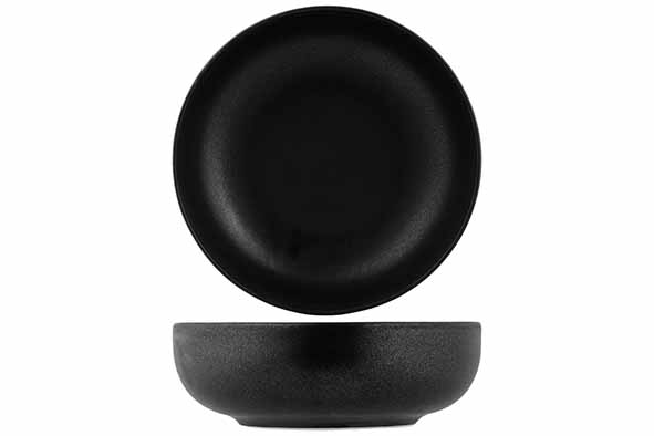 Merio kom donkergrijs porselein Ø 21 x H 7,5 cm