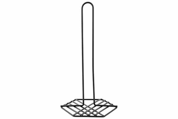Keukenrolhouder draadwerk zwart 17 x 15 x H 31 cm