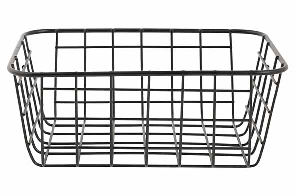 Draadwerk mandje zwart small 20 x 15,5 x 7,5 cm