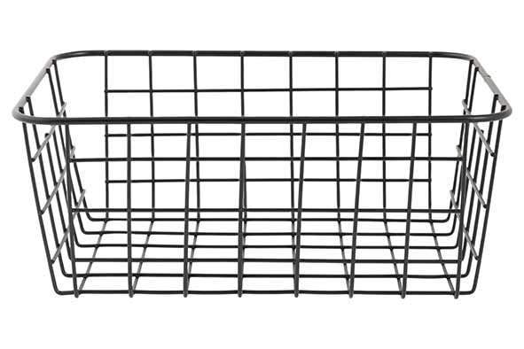 Draadwerk mandje zwart medium 24 x 18 x h 10 cm