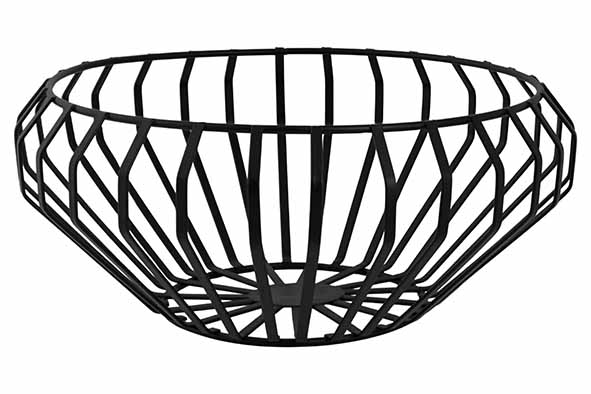 Obstkorb Draht schwarz Ø 28 x H 11,5 cm