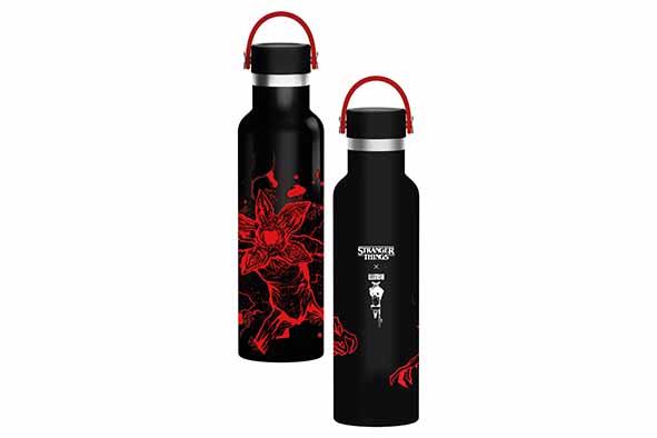 Stranger Things drinkfles 600 ml dubbelwandig, glow in the dark