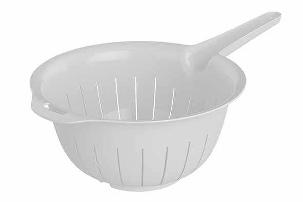 Kitchen Essentials vergiet met handvat 39,5 x 16 x 11 cm, wit