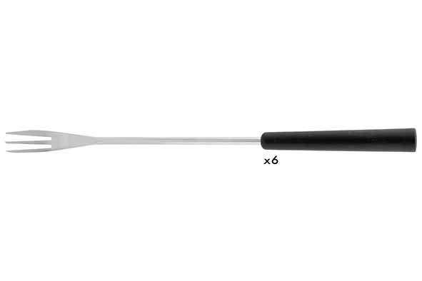 Fourchettes à fondue lot de 6, 26 cm, noir