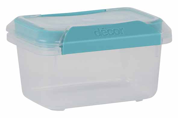 Luchtdichte bewaardoos 35 cl blauw transparant 9,1 x 12,6 x 8,8 cm