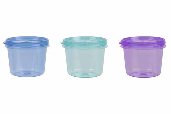 Dressingpotje 75 ml set van 6 kleuren assorted Ø 6 x 5 cm