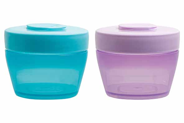 Snackbox 30 cl set van 2 kleuren assorted Ø 9,4 x 7,8 cm