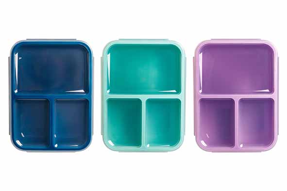 Go Lunchbox 3 Fächer, 1,4 l, Polypropylen, verschiedene Farben