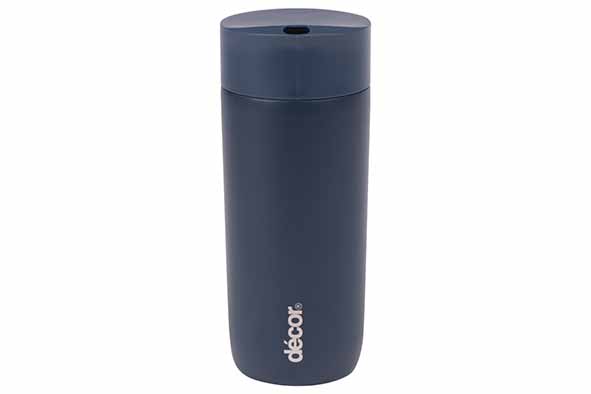 Insulated Double Wall travel mug 350 ml navy blue, roestvrij staal