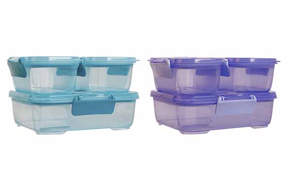 Go Click&Stack Lunchbox 3er-Set 2 x 300 ml und 1 x 800 ml
