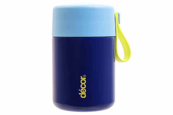 Junior voedseldrager navy 350 ml roestvrij staal