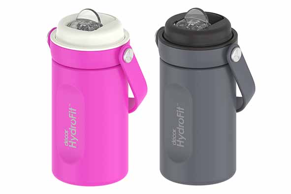 Hydrofit Trinkflasche 500 ml 2er-Set Edelstahl mit Flexi-Griff